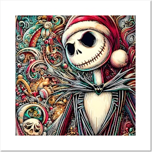 Elevate Your Holidays: Unique Jack Skellington Christmas Art for a Whimsical Celebration! Posters and Art
